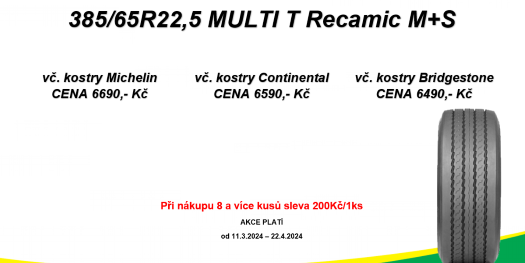 38565R22,5 MULTI T Recamic M+S